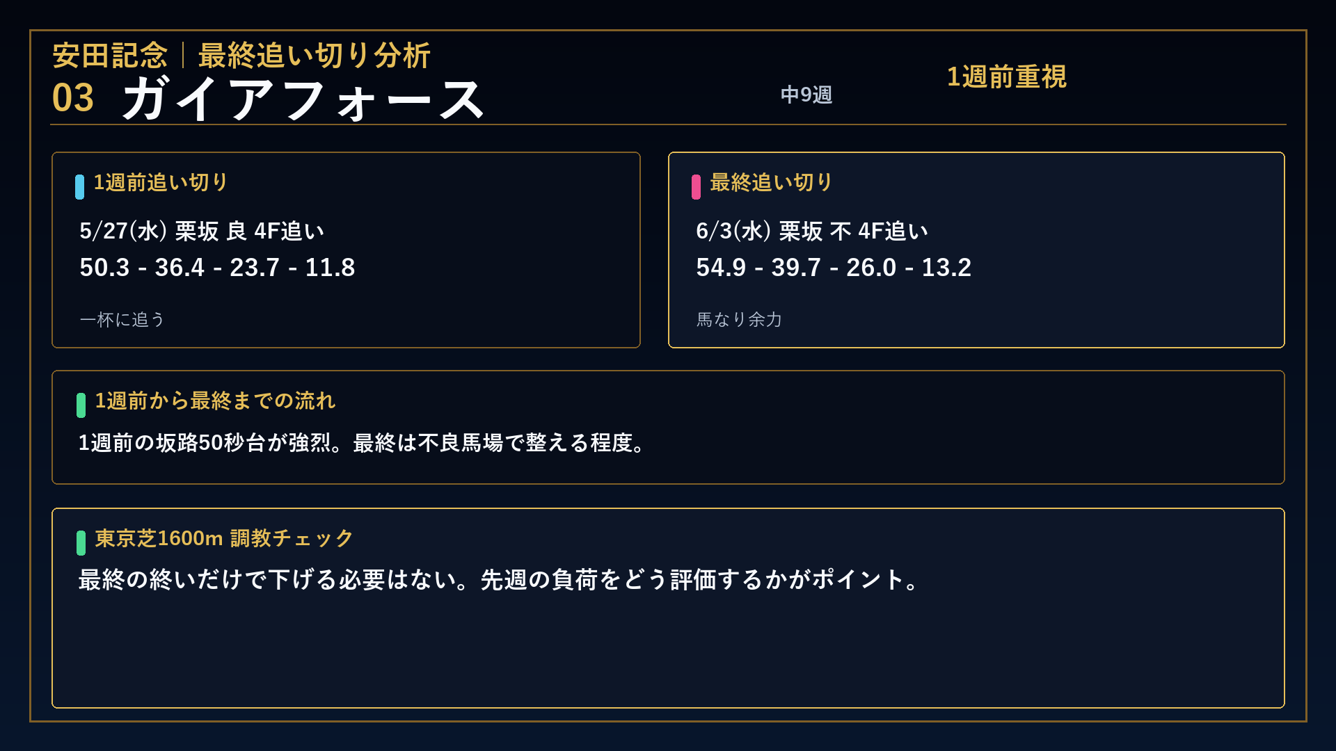 安田記念 ガイアフォース