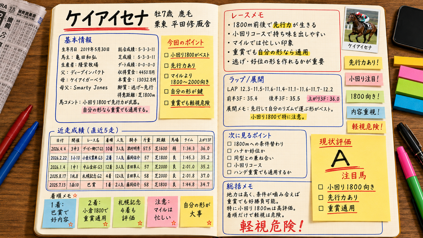 ケイアイセナ 今週の想定