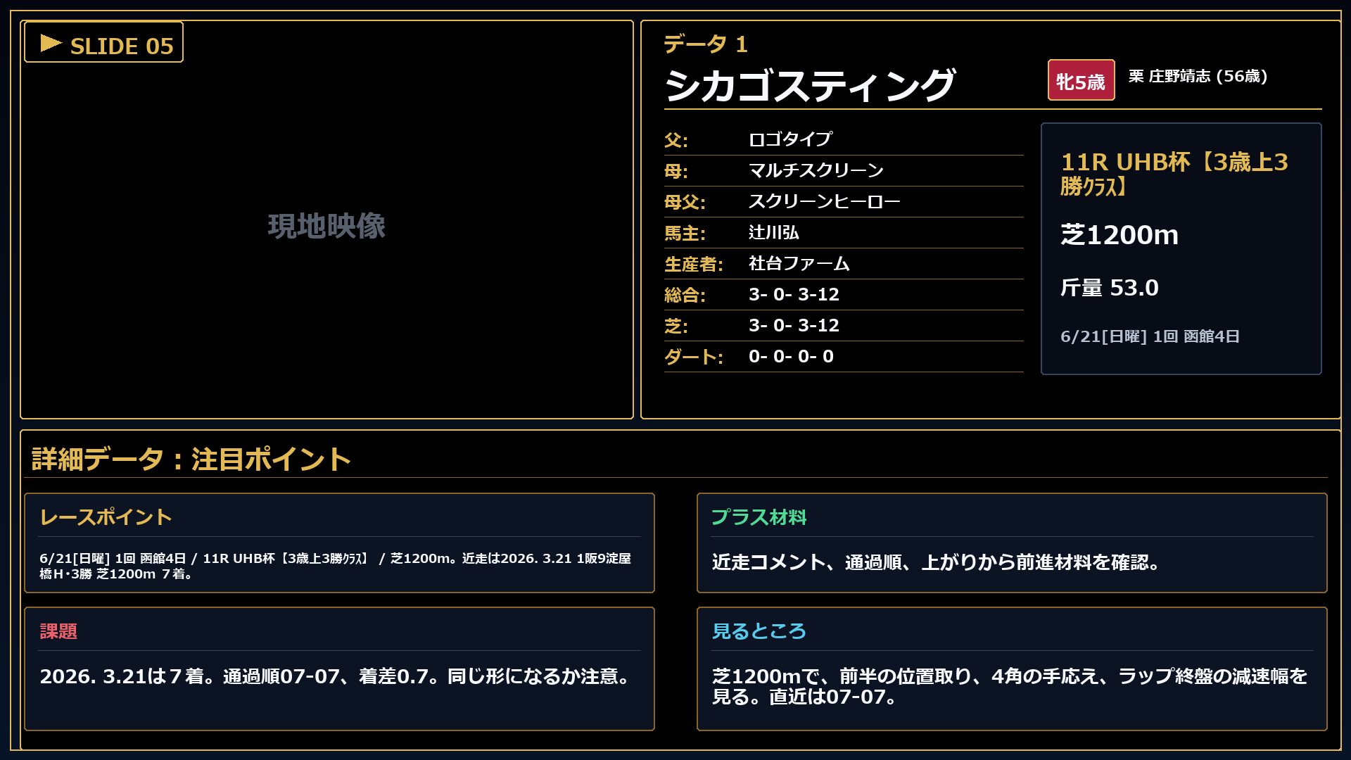 シカゴスティング 注目ポイント