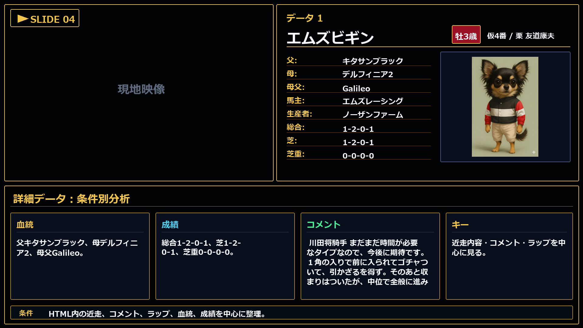 エムズビギン 条件とコメント